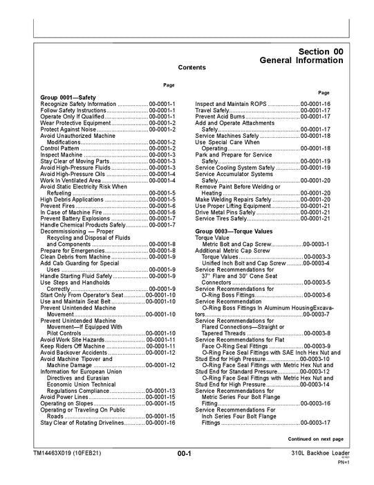 JONH DEERE 310L BACKHOE LOADER REPAIR SERVICE MANUAL #2