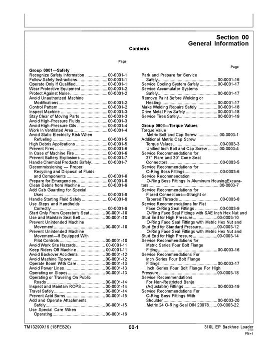 JONH DEERE 310L EP BACKHOE LOADER REPAIR SERVICE MANUAL #1