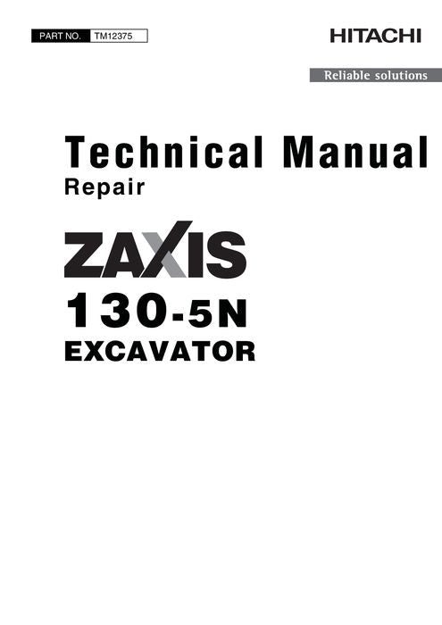 HITACHI ZAXIS 130-5N BAGGER REPARATUR-SERVICEHANDBUCH