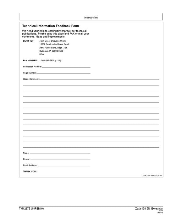 HITACHI ZAXIS 130-5N EXCAVATOR REPAIR SERVICE MANUAL