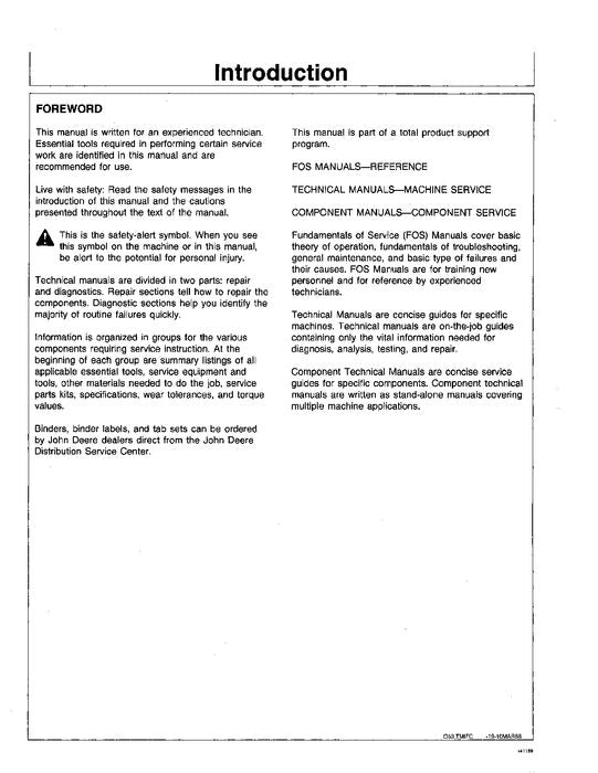 JOHN DEERE 70D EXCAVATOR REPAIR SERVICE MANUAL