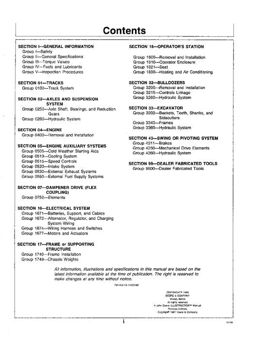 JOHN DEERE 70D EXCAVATOR REPAIR SERVICE MANUAL