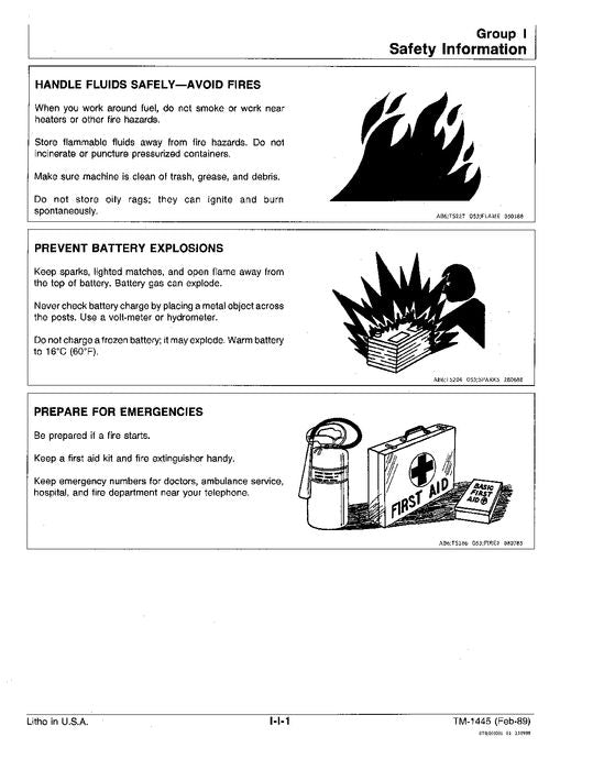 JOHN DEERE 595D BAGGER REPARATUR-SERVICEHANDBUCH