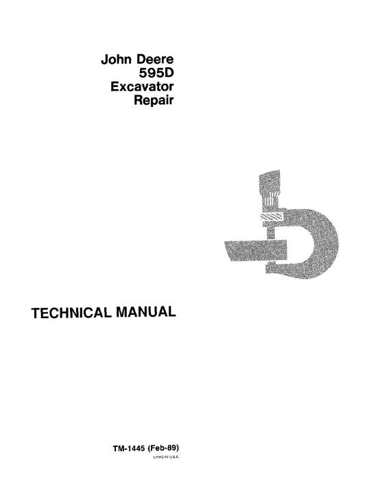 JOHN DEERE 595D EXCAVATOR REPAIR SERVICE MANUAL