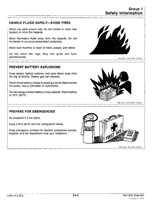 JOHN DEERE 495D EXCAVATOR REPAIR SERVICE TECHNICAL MANUAL TM1457