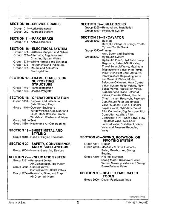 JOHN DEERE 495D EXCAVATOR REPAIR SERVICE TECHNICAL MANUAL TM1457