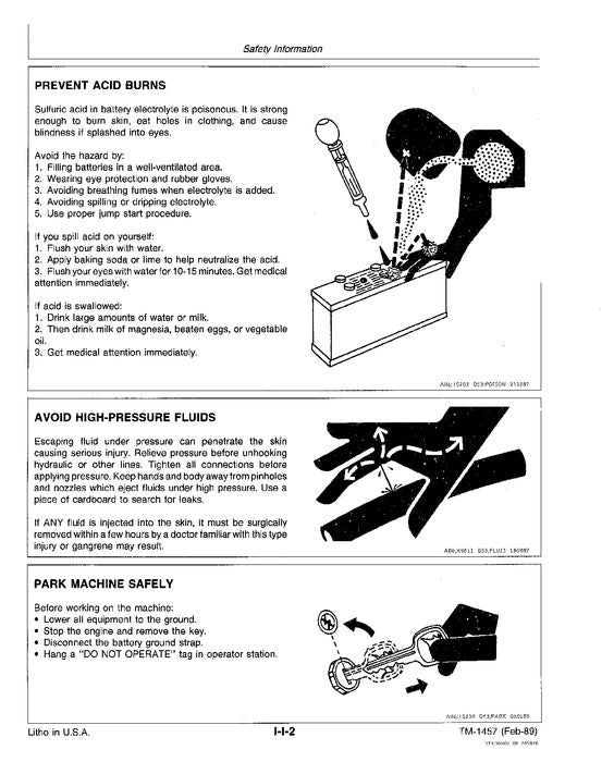 JOHN DEERE 495D EXCAVATOR REPAIR SERVICE TECHNICAL MANUAL TM1457