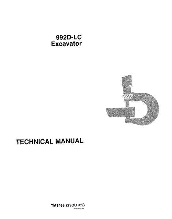 JOHN DEERE 992DLC EXCAVATOR REPAIR SERVICE MANUAL