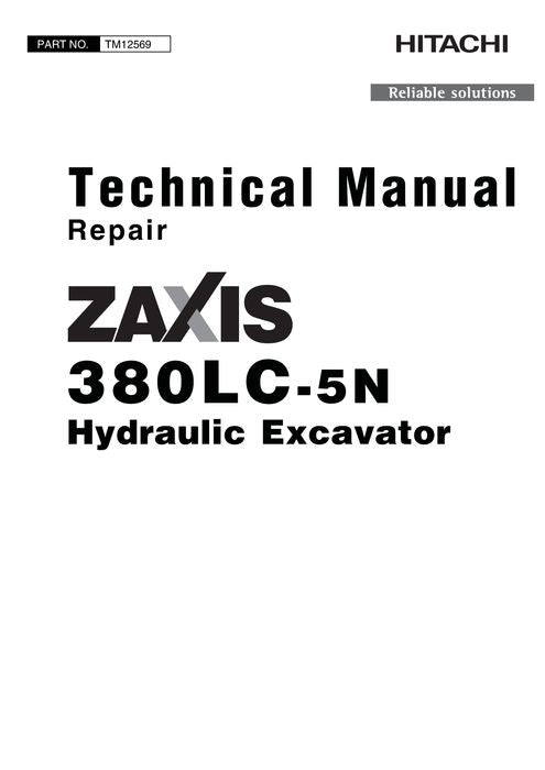 HITACHI ZAXIS 380LC-5N EXCAVATOR REPAIR SERVICE MANUAL