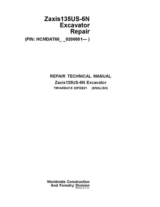 HITACHI ZAXIS 135US-6N BAGGER REPARATUR-SERVICEHANDBUCH