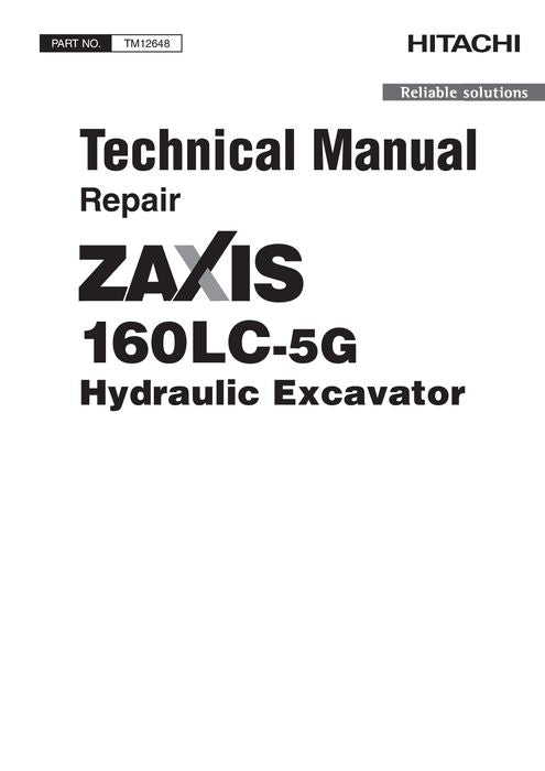 HITACHI ZAXIS 160LC-5G BAGGER REPARATUR-SERVICEHANDBUCH Nr. 1