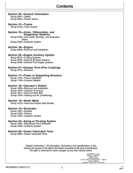 JOHN DEERE 245GLC BAGGER REPARATUR-SERVICEHANDBUCH Nr. 2