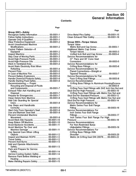 JOHN DEERE 245GLC BAGGER REPARATUR-SERVICEHANDBUCH Nr. 2