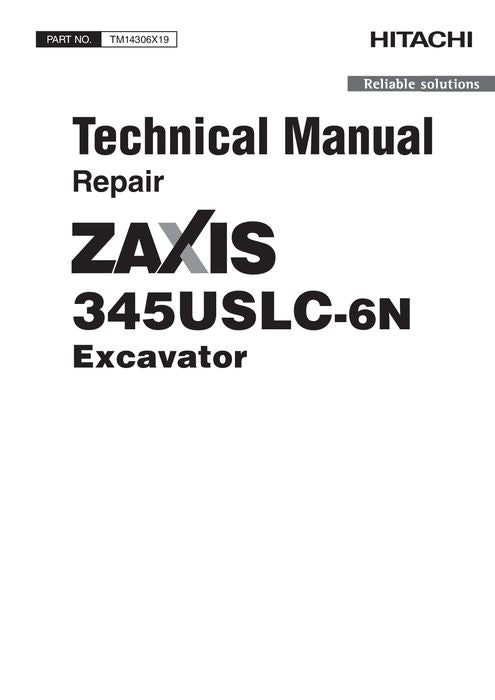 HITACHI ZAXIS 345USLC-6N BAGGER REPARATUR-SERVICEHANDBUCH