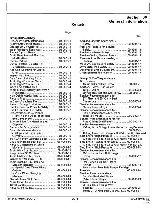 JOHN DEERE 200G EXCAVATOR REPAIR SERVICE MANUAL #2