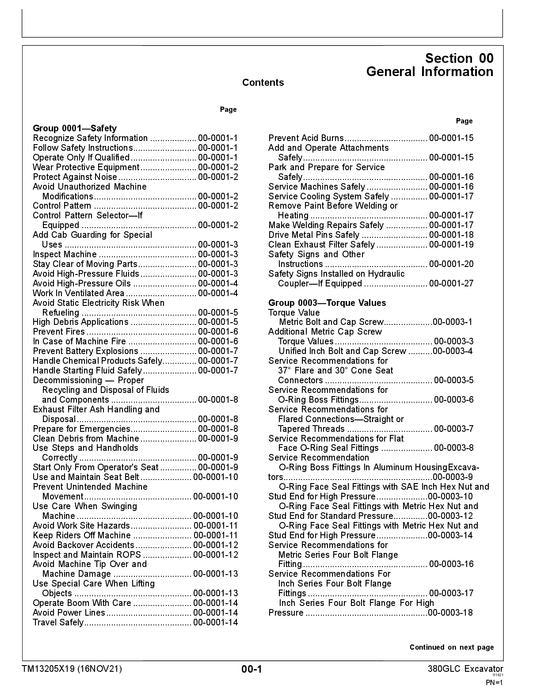 JOHN DEERE 380GLC BAGGER REPARATUR-SERVICEHANDBUCH Nr. 3