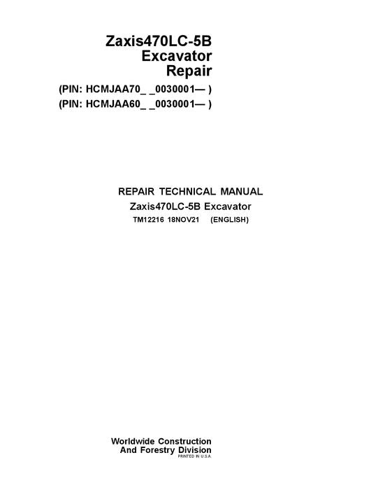 HITACHI ZAXIS 470LC-5B EXCAVATOR REPAIR SERVICE MANUAL – PROFMANUAL