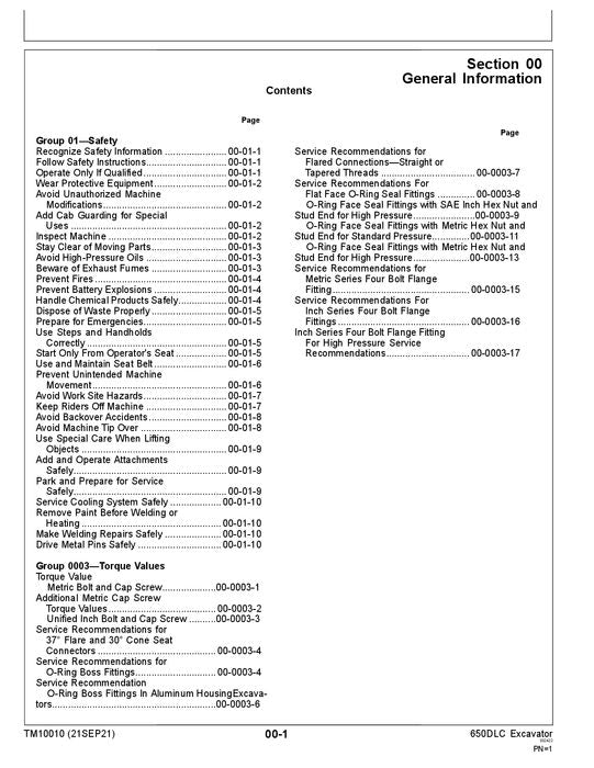 JOHN DEERE 650DLC BAGGER REPARATUR-SERVICEHANDBUCH