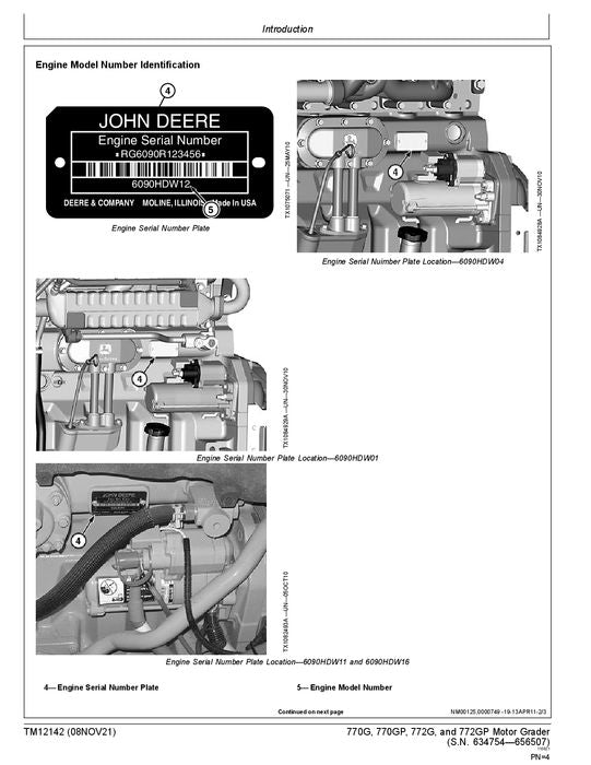 MANUEL D'ENTRETIEN ET DE RÉPARATION DE LA NIVELEUSE JOHN DEERE 770G 770GP 772G 772GP #5