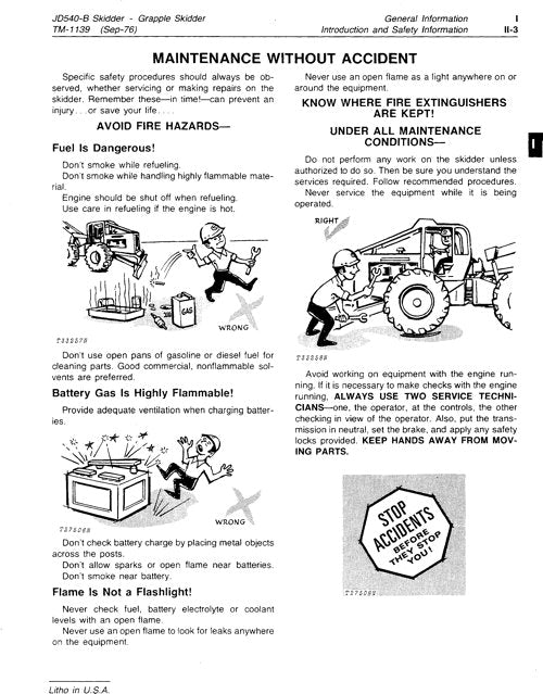 JOHN DEERE 540B SKIDDER REPAIR SERVICE TECHNICAL MANUAL TM1139A