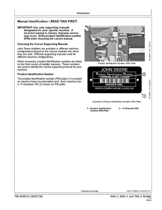 JOHN DEERE 640L-II 648L-II 748L-II SKIDDER REPAIR SERVICE MANUAL #2