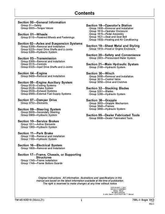 JOHN DEERE 768L-II SKIDDER REPARATUR-SERVICEHANDBUCH Nr. 2