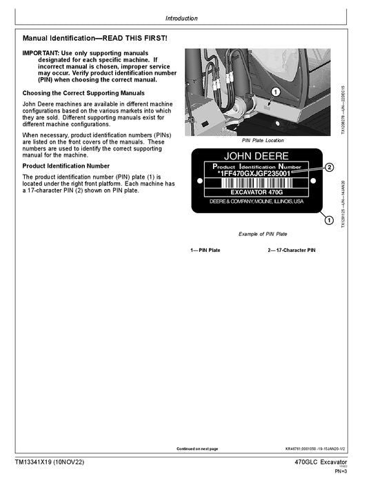 JOHN DEERE 470GLC BAGGER REPARATUR-SERVICEHANDBUCH Nr. 4