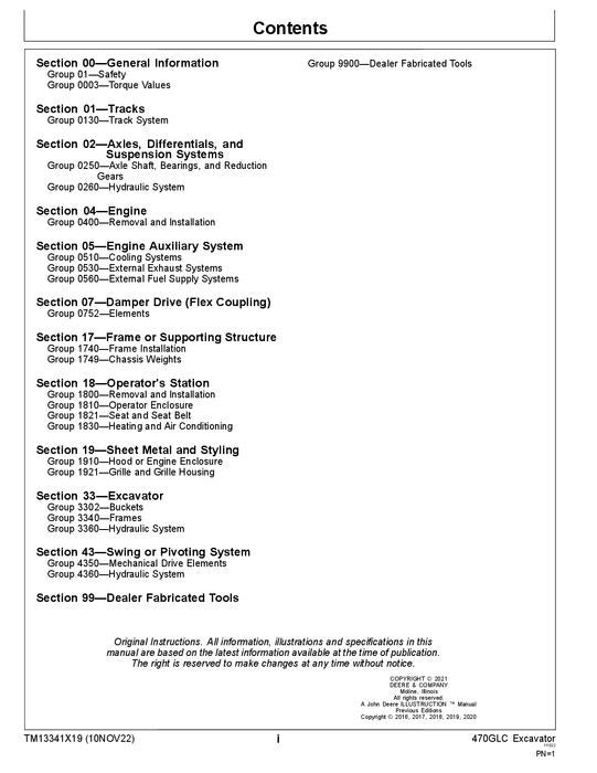 JOHN DEERE 470GLC EXCAVATOR REPAIR SERVICE MANUAL #4