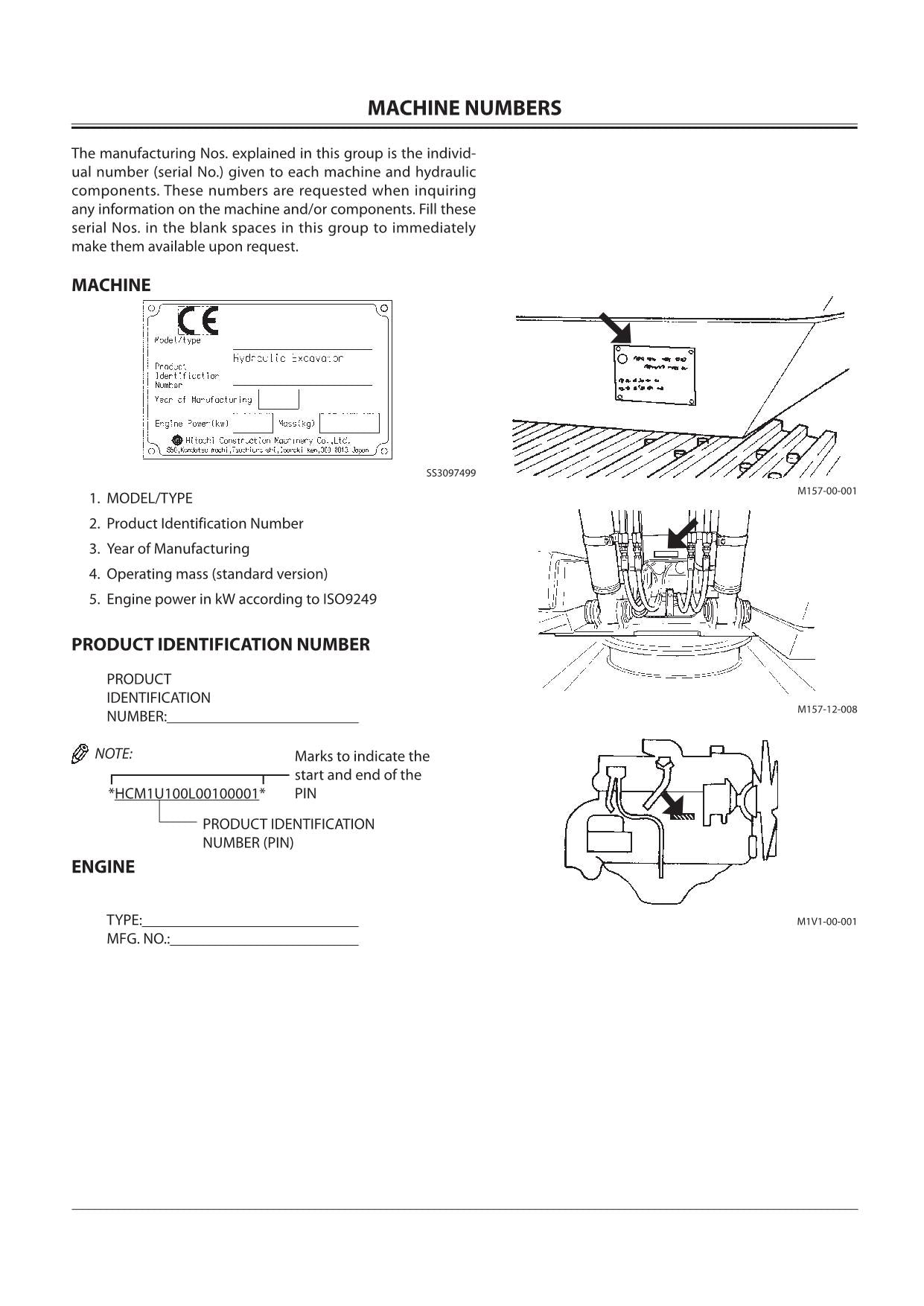 HITACHI ZAXIS ZX ZX 200-3 250LCH-3 250K-3 250LCK-3 270-3 270LC-3330-3  EXCAVATOR OPERATORS MANUAL