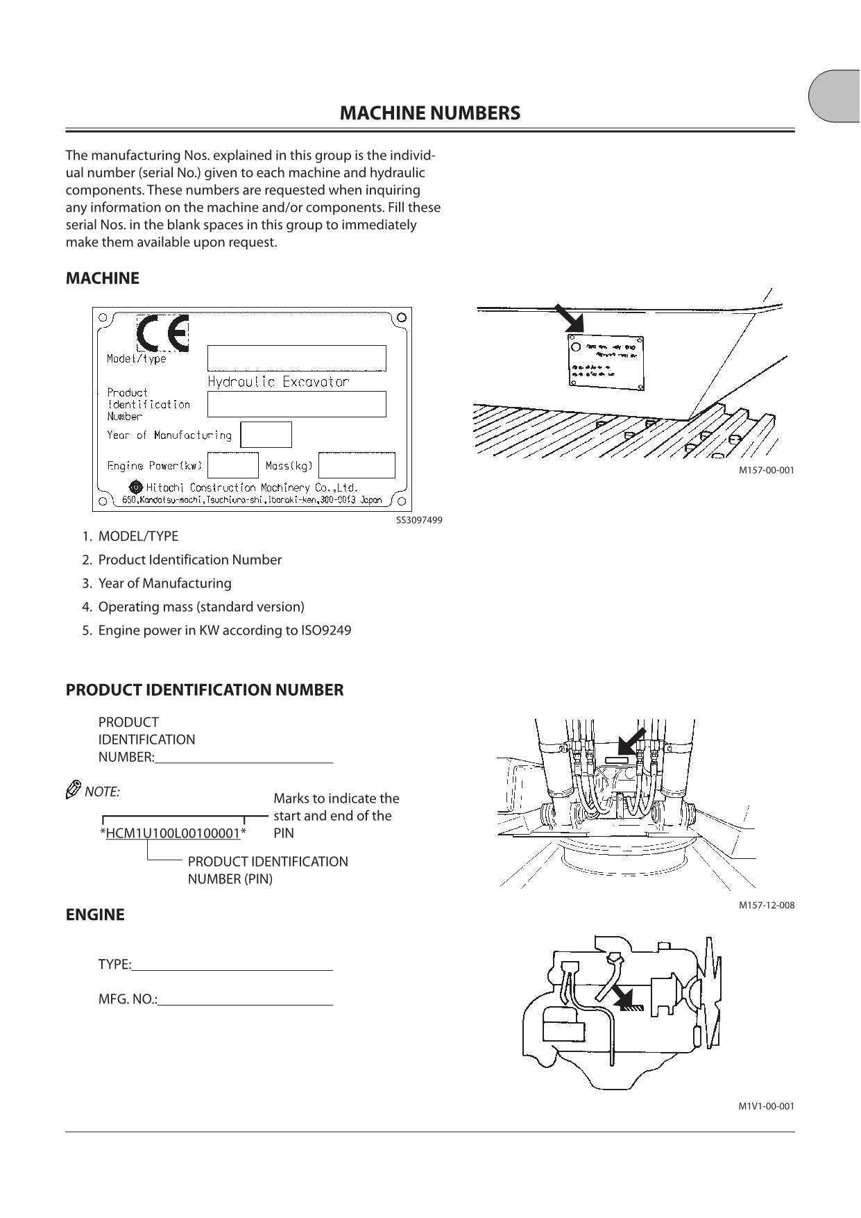 HITACHI ZAXIS ZX 225USLC-3 225USRLC EXCAVATOR OPERATORS MANUAL