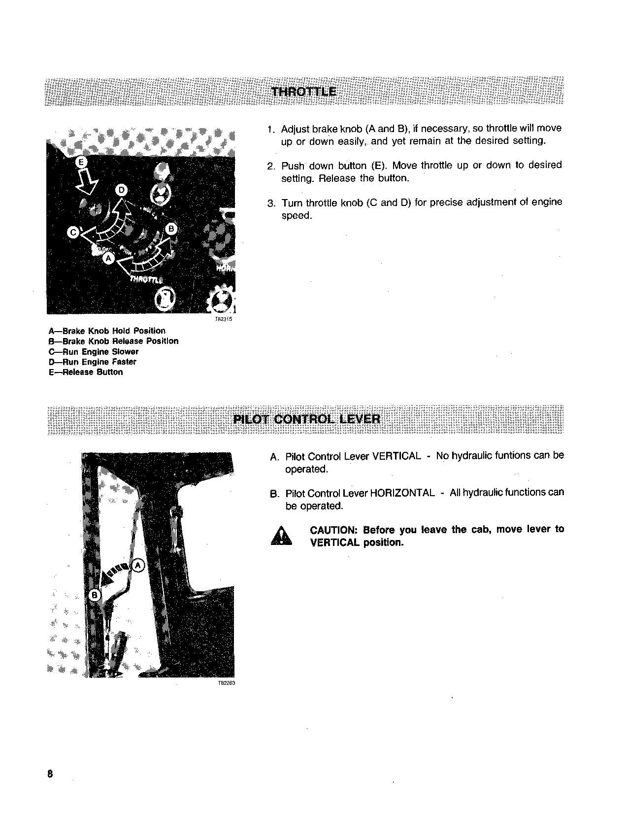 JOHN DEERE 990 EXCAVATOR OPERATORS MANUAL