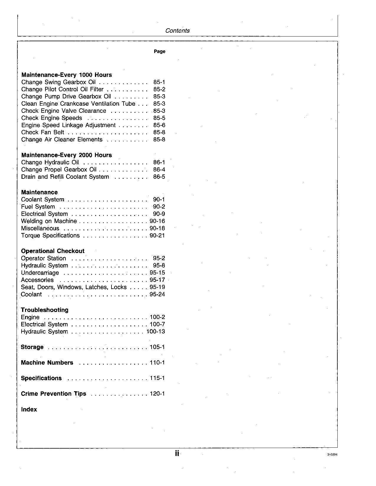 JOHN DEERE 490E EXCAVATOR OPERATORS MANUAL #2