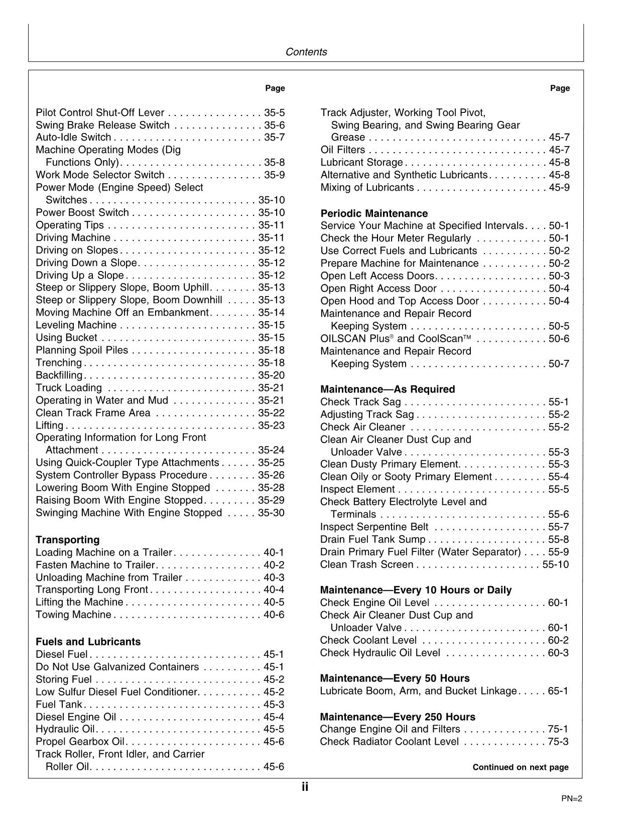 JOHN DEERE 690ELC 690E LC EXCAVATOR OPERATORS MANUAL #2