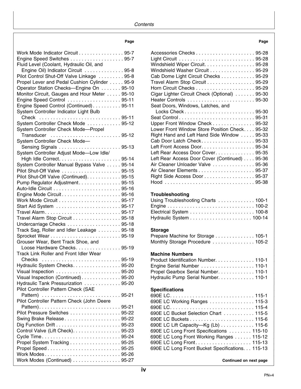 JOHN DEERE 690ELC 690E LC EXCAVATOR OPERATORS MANUAL #2