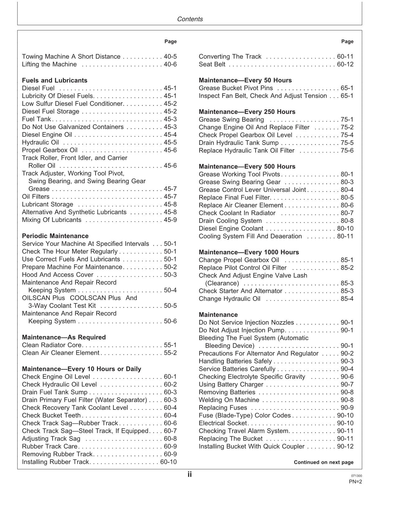 JOHN DEERE 27ZTS 35ZTS EXCAVATOR OPERATORS MANUAL