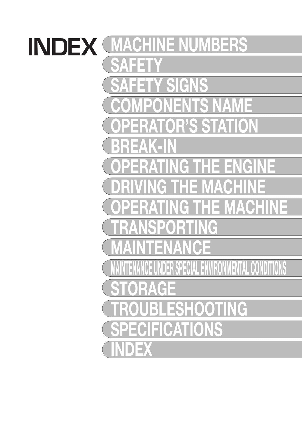 HITACHI ZAXIS ZX 160LC-3 210LCK-3 240-3 240LC-3 250H-3  EXCAVATOR OPERATORS MANUAL