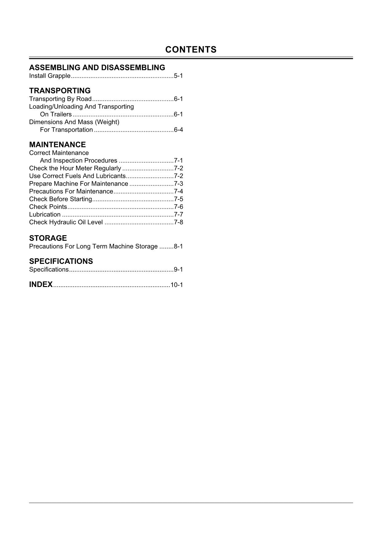 HITACHI ZAXIS ZX 230LC EXCAVATOR OPERATORS MANUAL