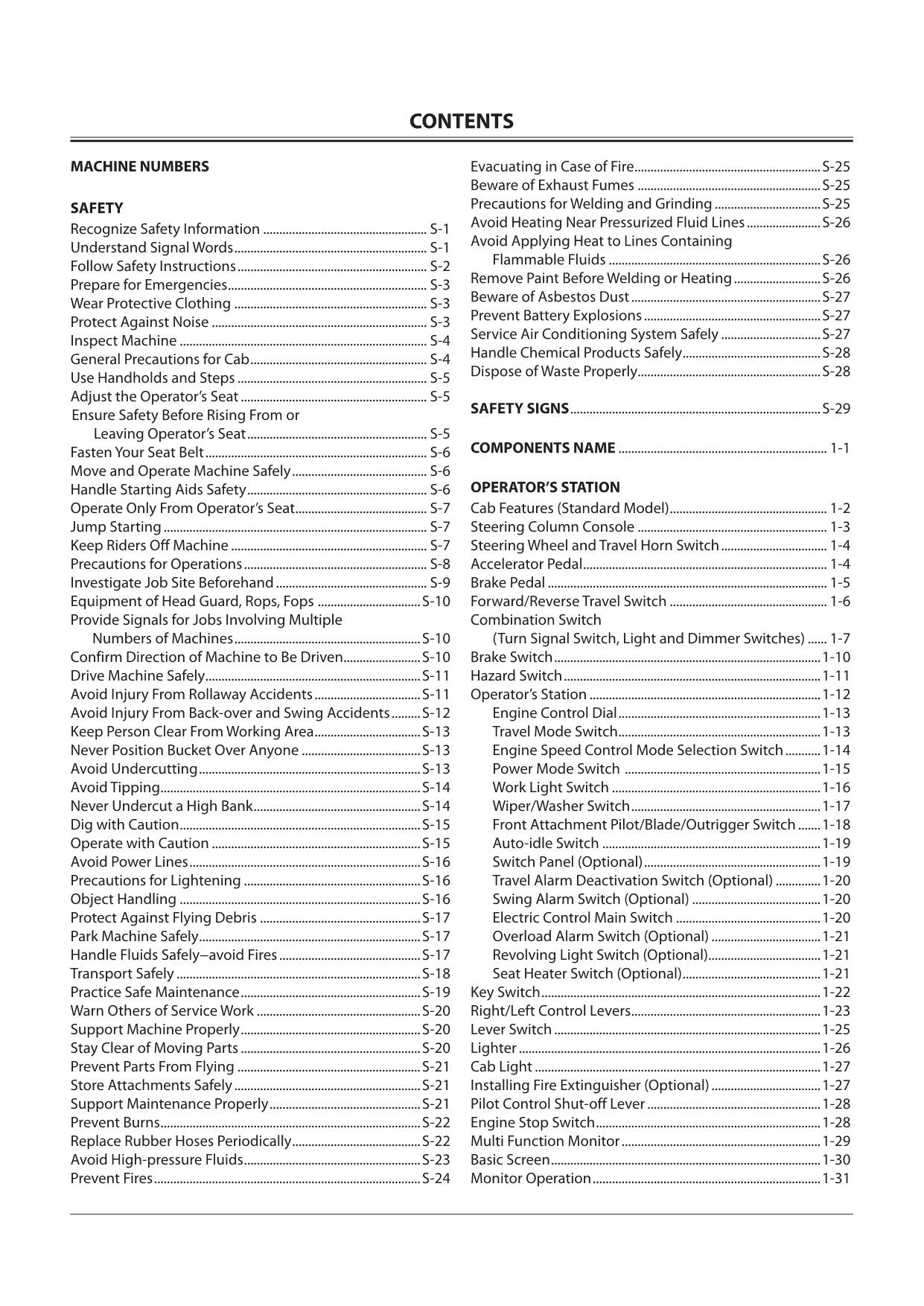 HITACHI ZAXIS ZX 140W-3 170W-3 190W-3 210W-3 EXCAVATOR OPERATORS MANUAL #1