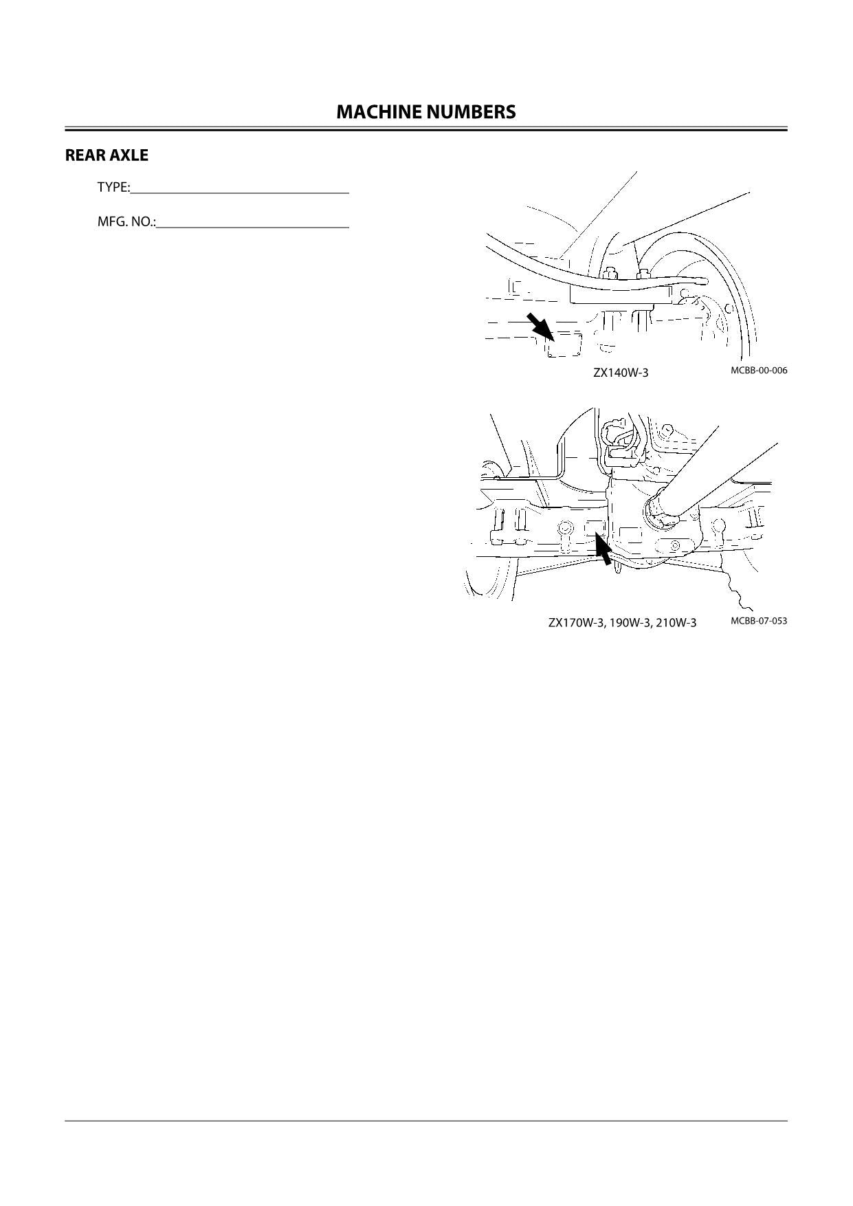 HITACHI ZAXIS ZX 140W-3 170W-3 190W-3 210W-3 EXCAVATOR OPERATORS MANUAL #2