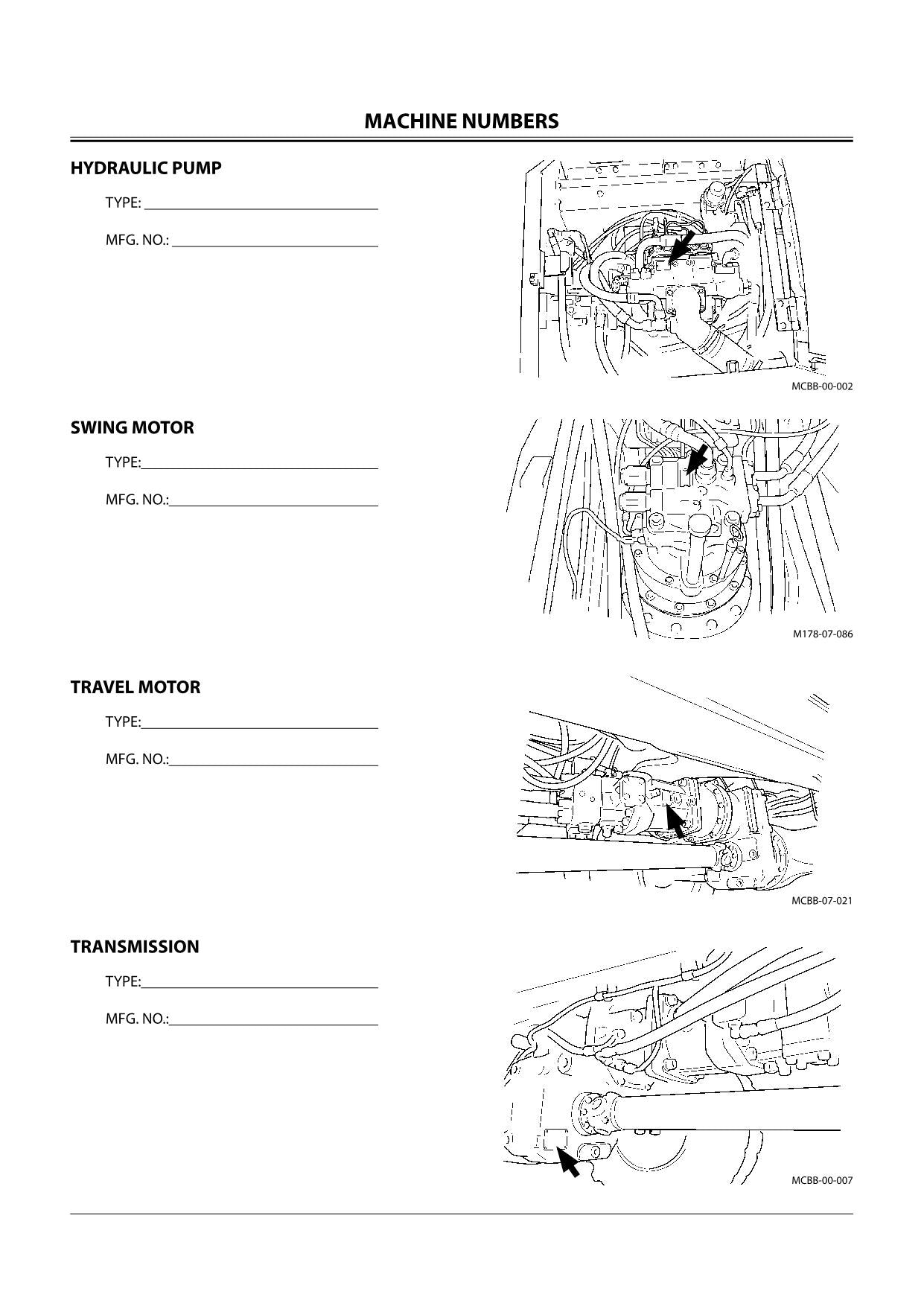 HITACHI ZAXIS ZX 190W-3 220W-3 EXCAVATOR OPERATORS MANUAL