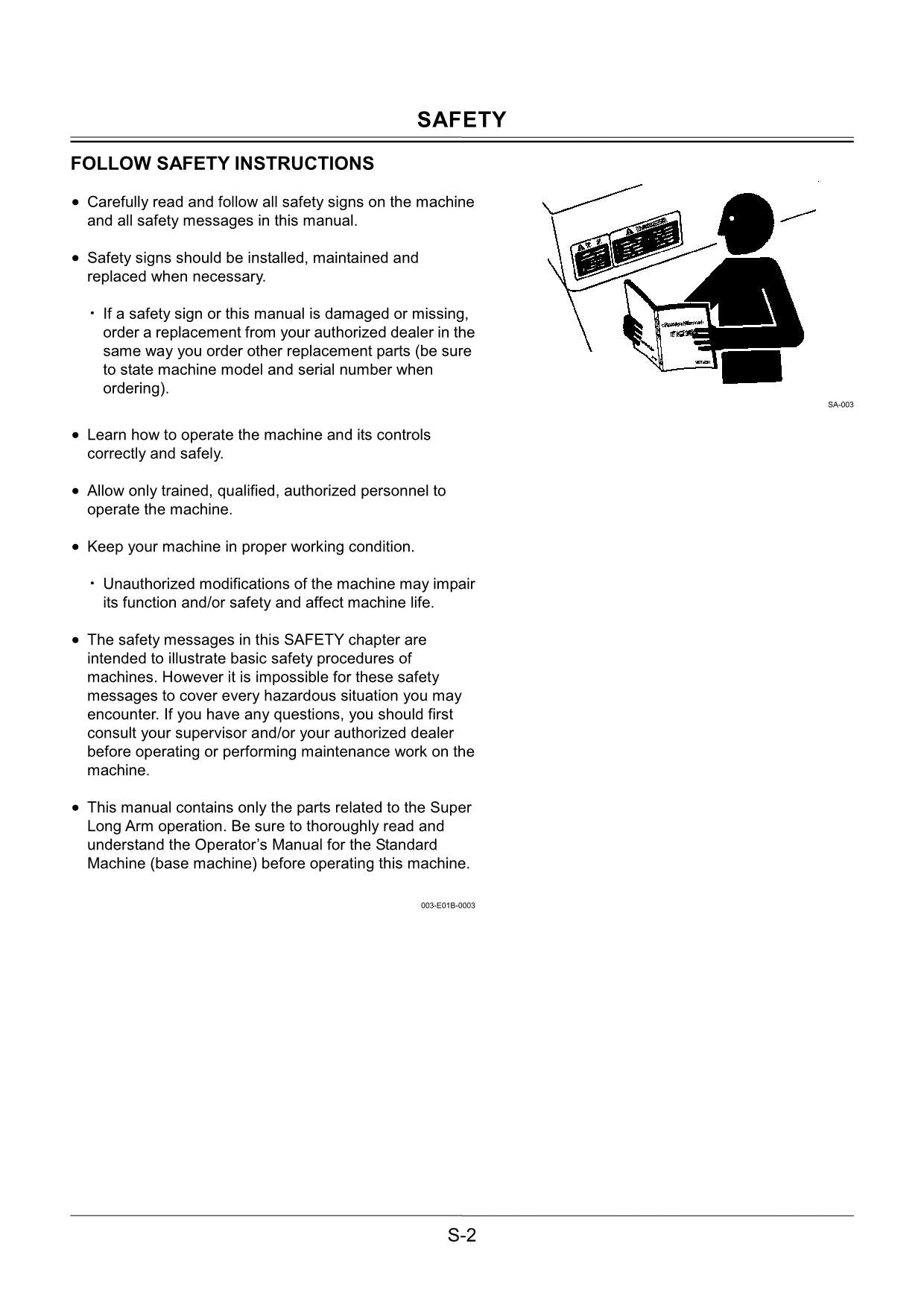 HITACHI ZAXIS ZX 200LC-3 210LC-3 EXCAVATOR OPERATORS MANUAL