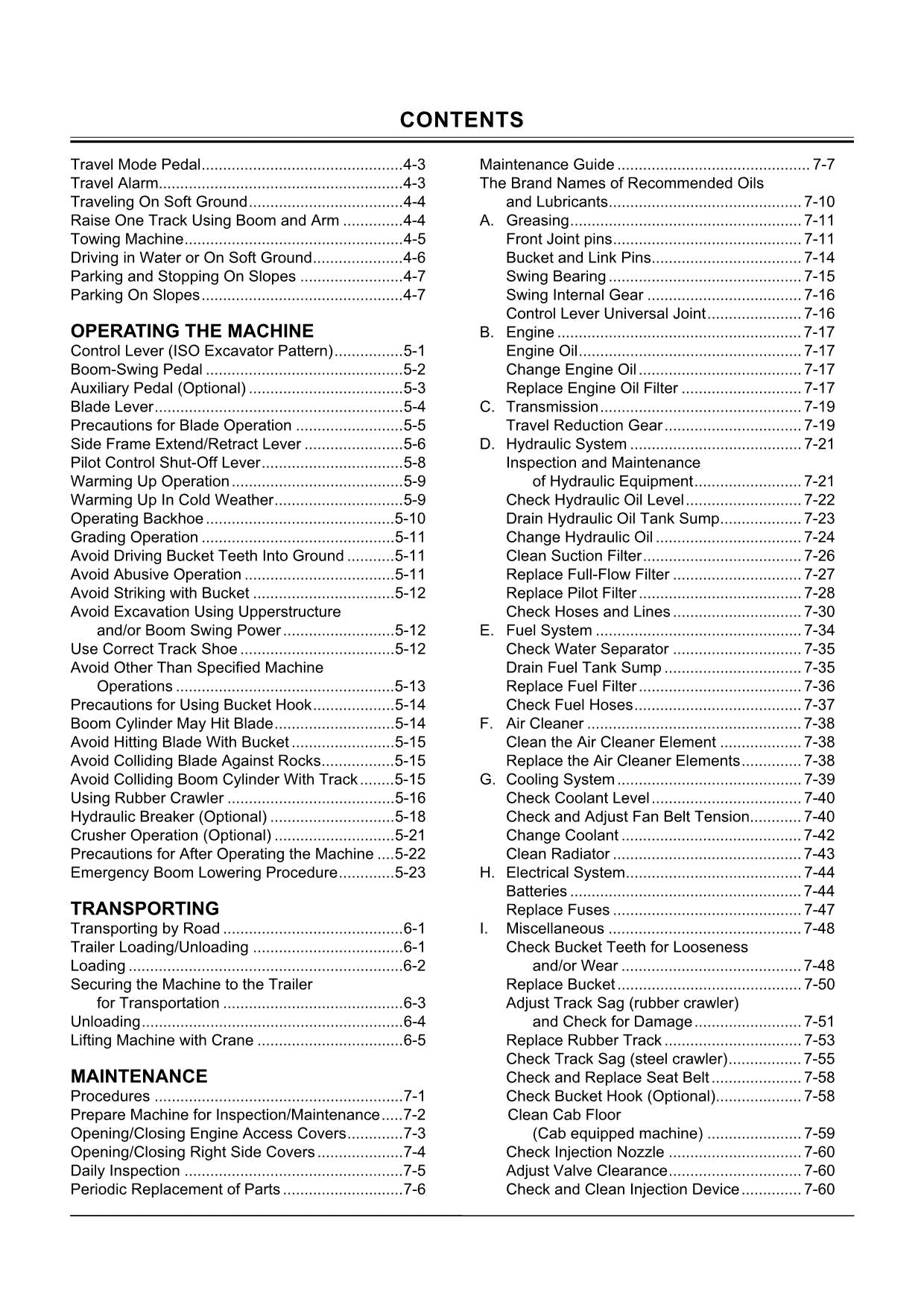 HITACHI ZAXIS ZX 17U-2 EXCAVATOR OPERATORS MANUAL