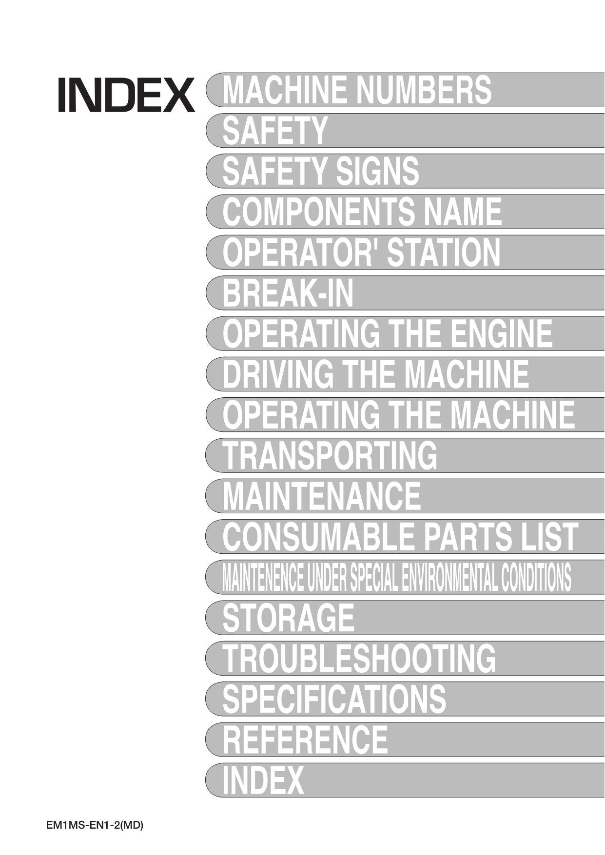 HITACHI ZAXIS ZX 17U-2 EXCAVATOR OPERATORS MANUAL