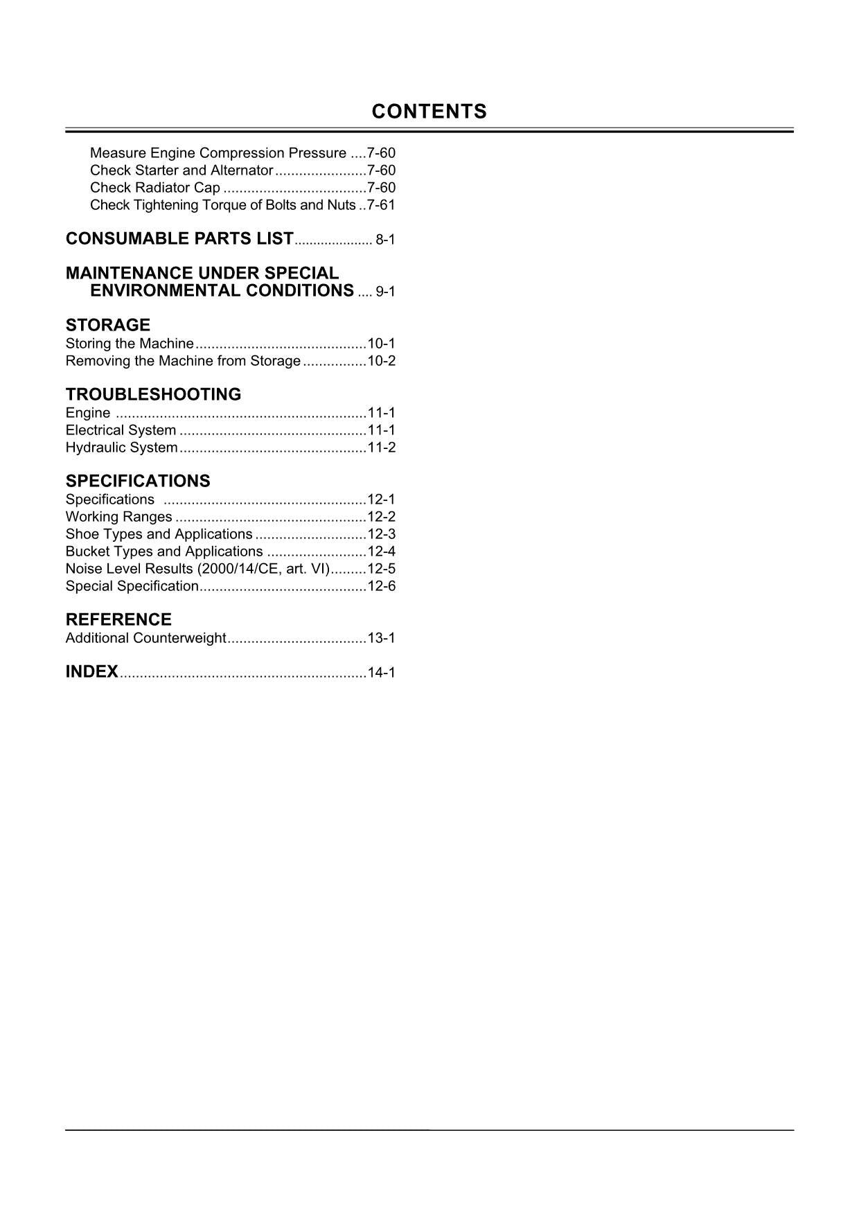 HITACHI ZAXIS ZX 17U-2 EXCAVATOR OPERATORS MANUAL