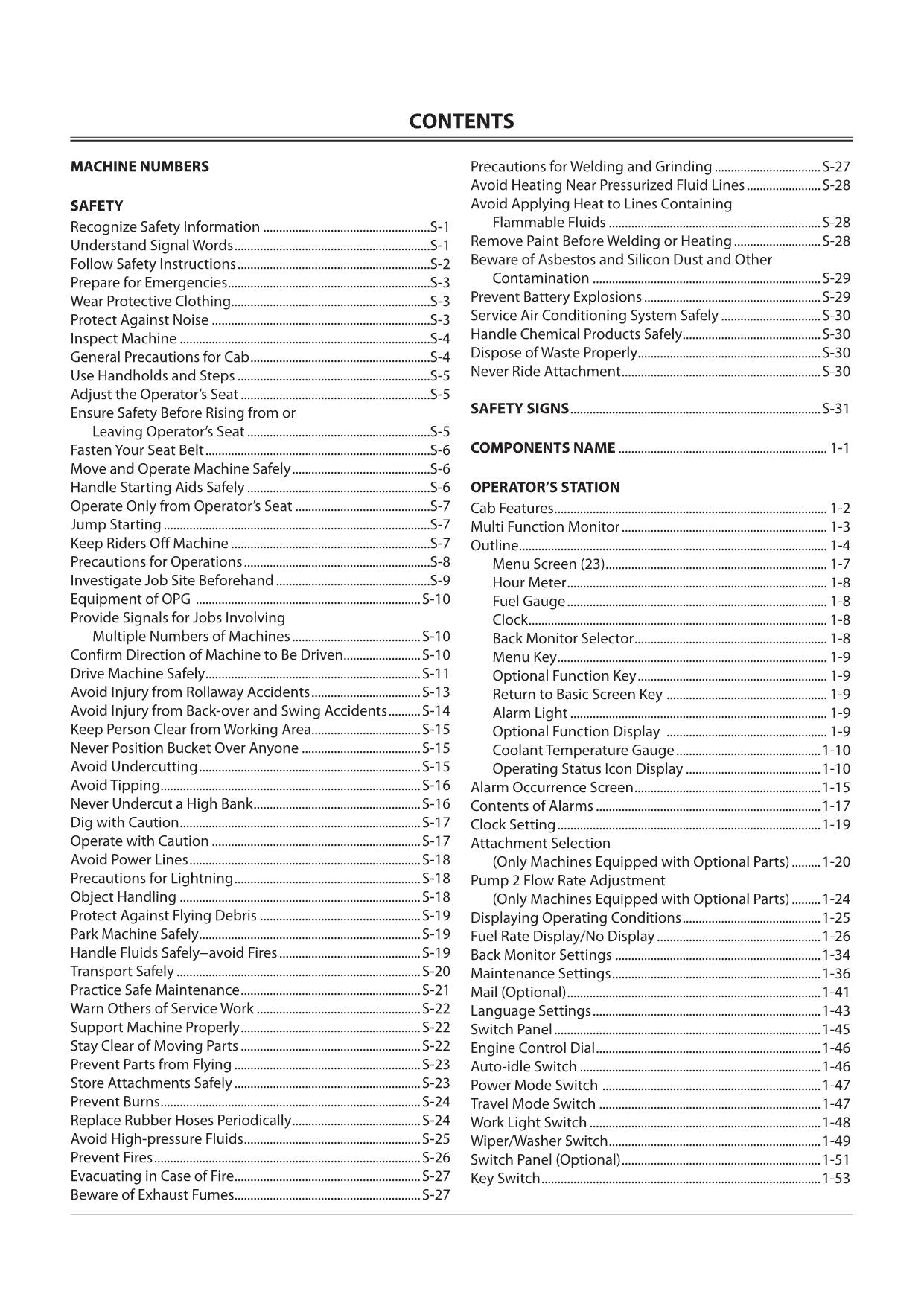 HITACHI ZAXIS ZX 120-3 180-3 200-3 270-3 330-3 EXCAVATOR OPERATORS MANUAL #2