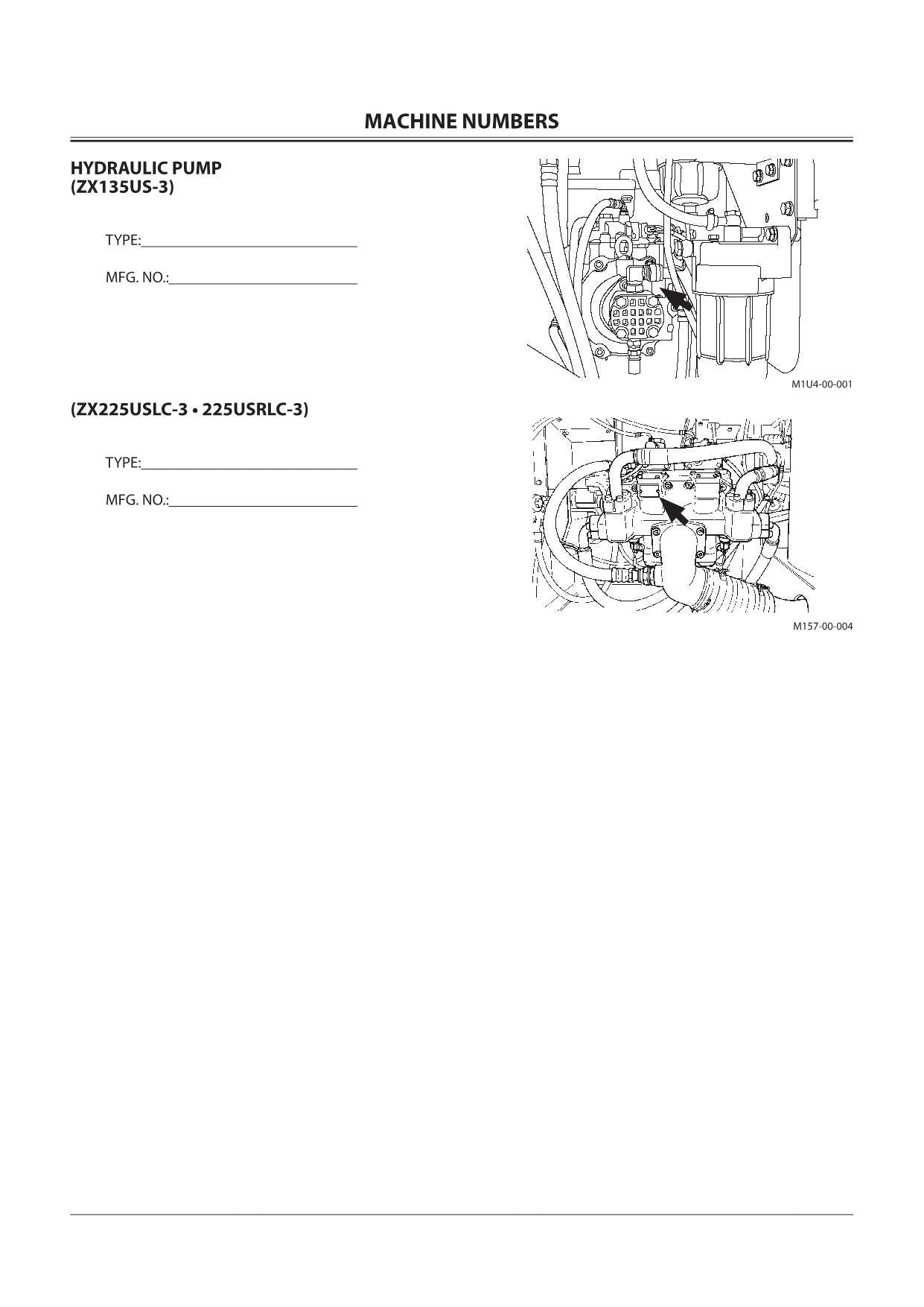 HITACHI ZAXIS ZX 135US-3 225USLC-3 225USRLC-3 EXCAVATOR OPERATORS MANUAL