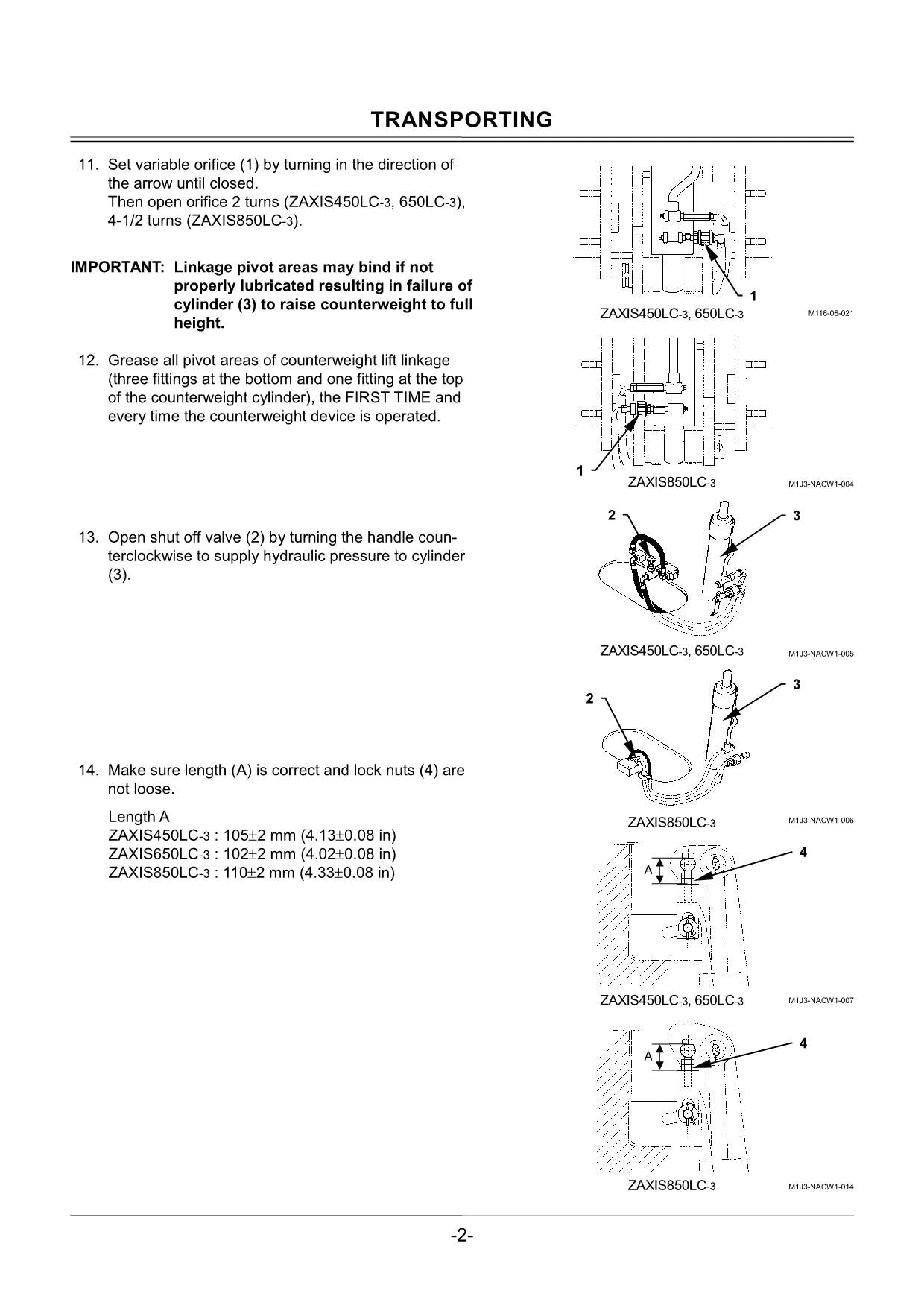 HITACHI ZAXIS ZX 450LC-3 650LC-3 850LC-3 EXCAVATOR OPERATORS MANUAL