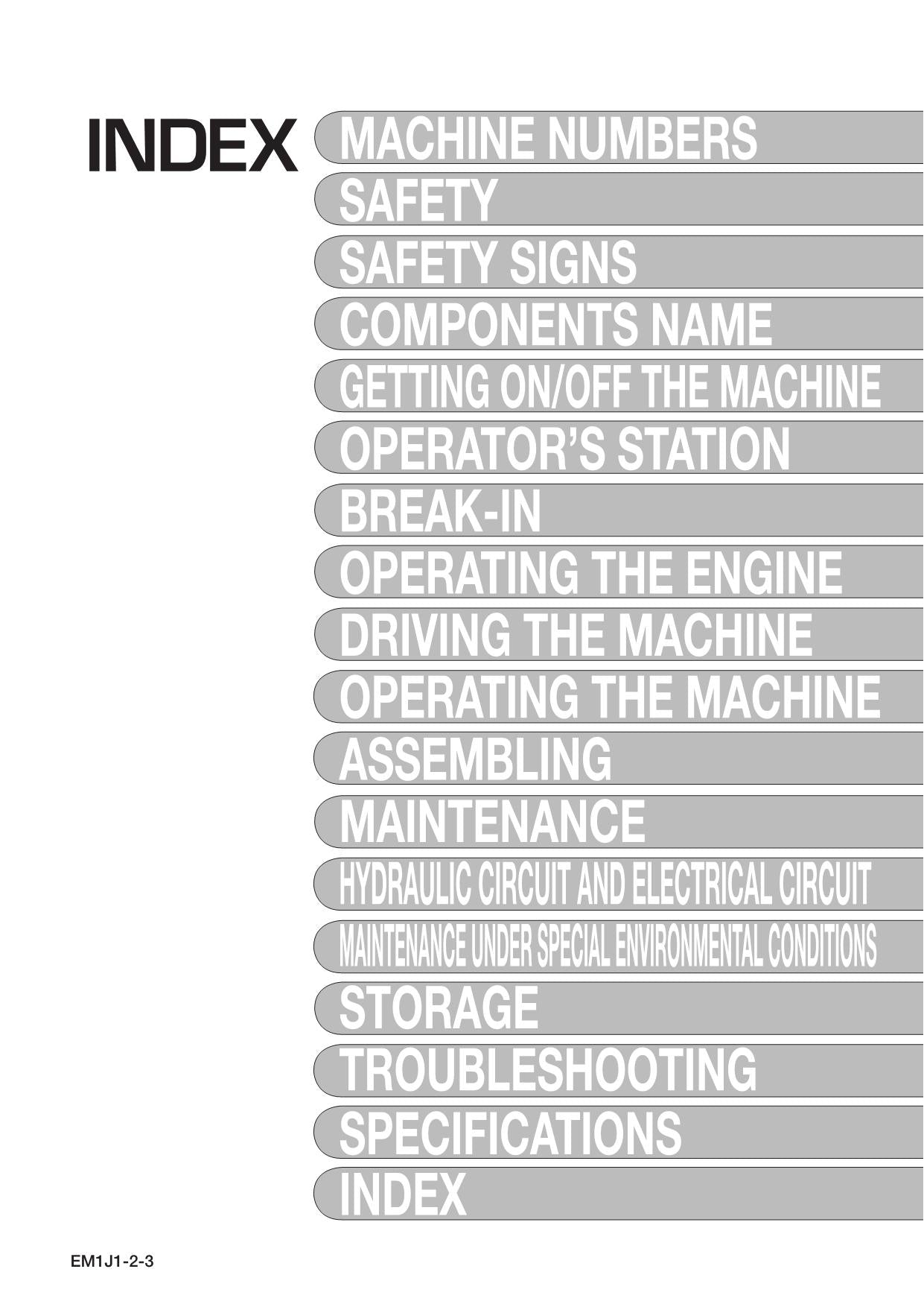 HITACHI ZAXIS ZX 450LC-3 500LC-3 EXCAVATOR OPERATORS MANUAL