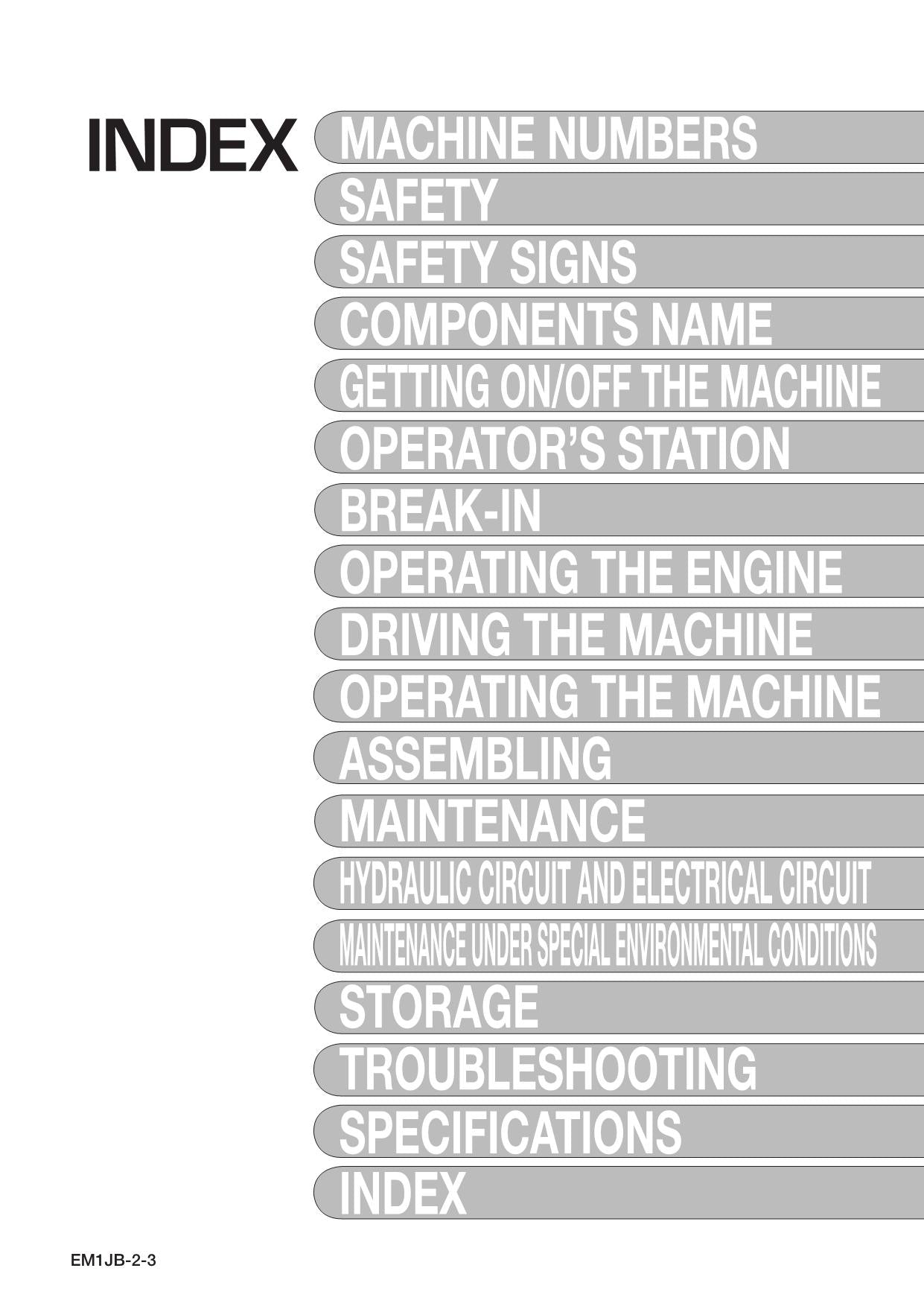 HITACHI ZAXIS ZX 850-3 850LC-3 870H-3 870LCH-3 EXCAVATOR OPERATORS MANUAL