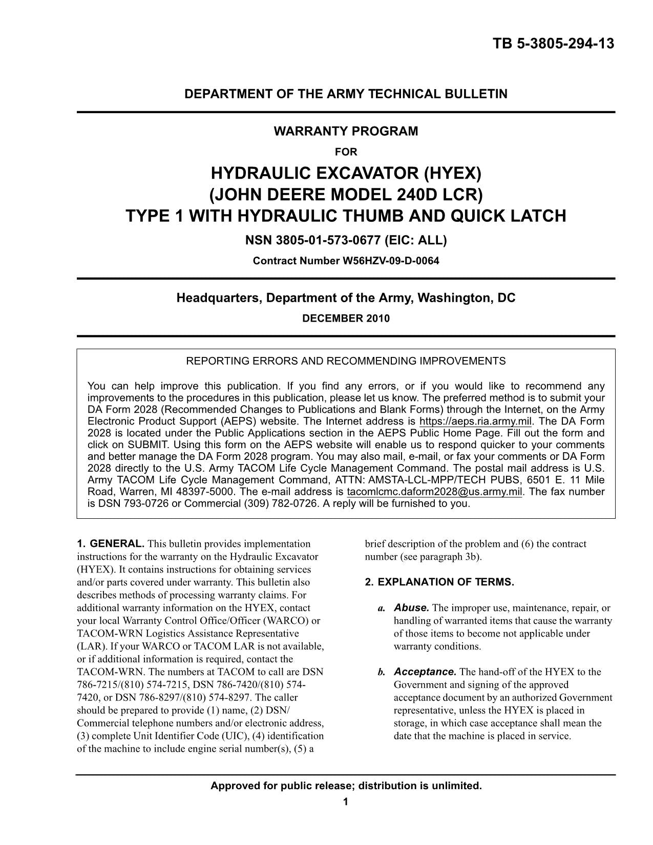 JOHN DEERE 240DLCR EXCAVATOR OPERATORS MANUAL #2